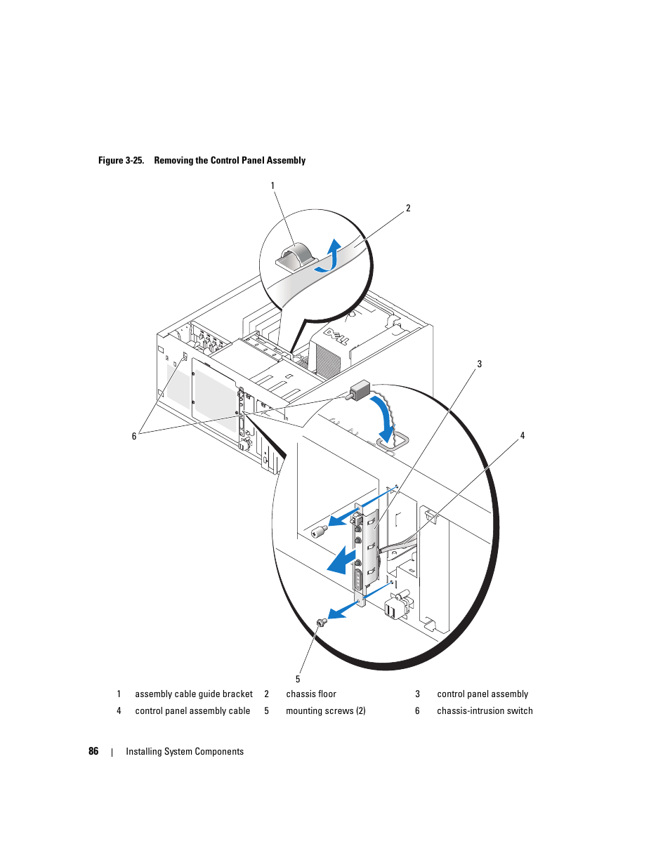 Et. see figure 3-25, Chassis. see figure 3-25, Figure 3-25 | Dell POWEREDGE 840 User Manual | Page 86 / 158