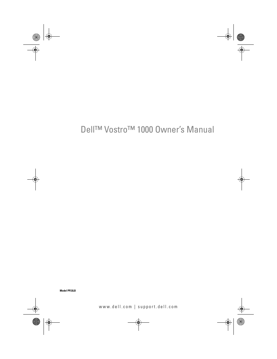 Dell Vostro 1000 (Mid 2007) User Manual | 210 pages