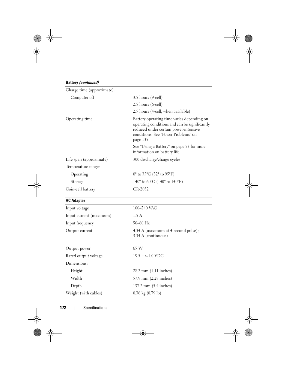 Dell Vostro 1000 (Mid 2007) User Manual | Page 172 / 210