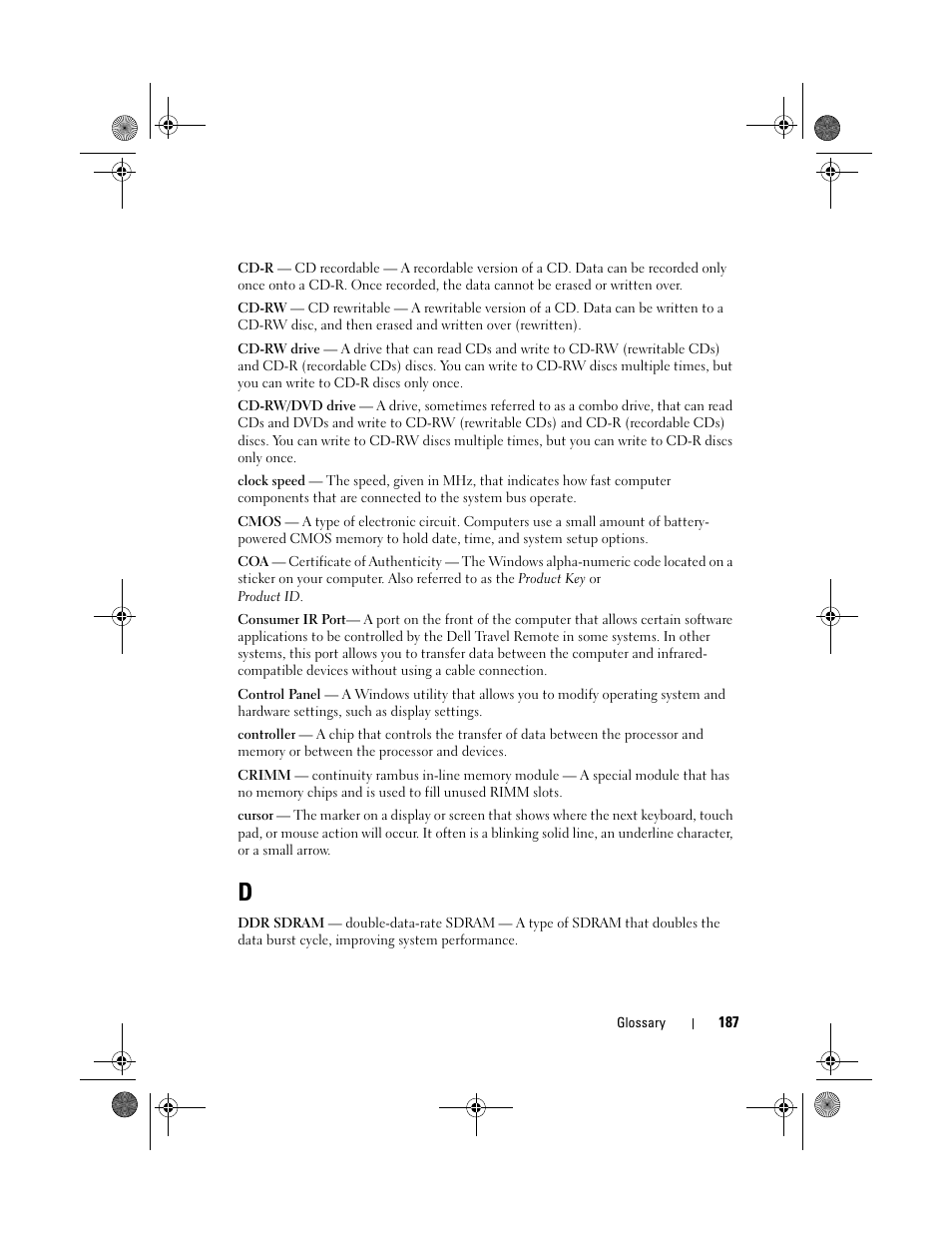 Dell Vostro 1000 (Mid 2007) User Manual | Page 187 / 210