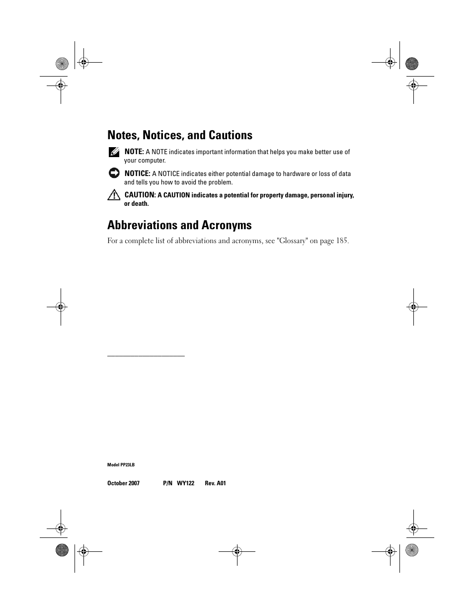Abbreviations and acronyms | Dell Vostro 1000 (Mid 2007) User Manual | Page 2 / 210