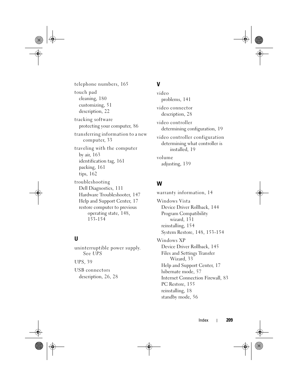 Dell Vostro 1000 (Mid 2007) User Manual | Page 209 / 210