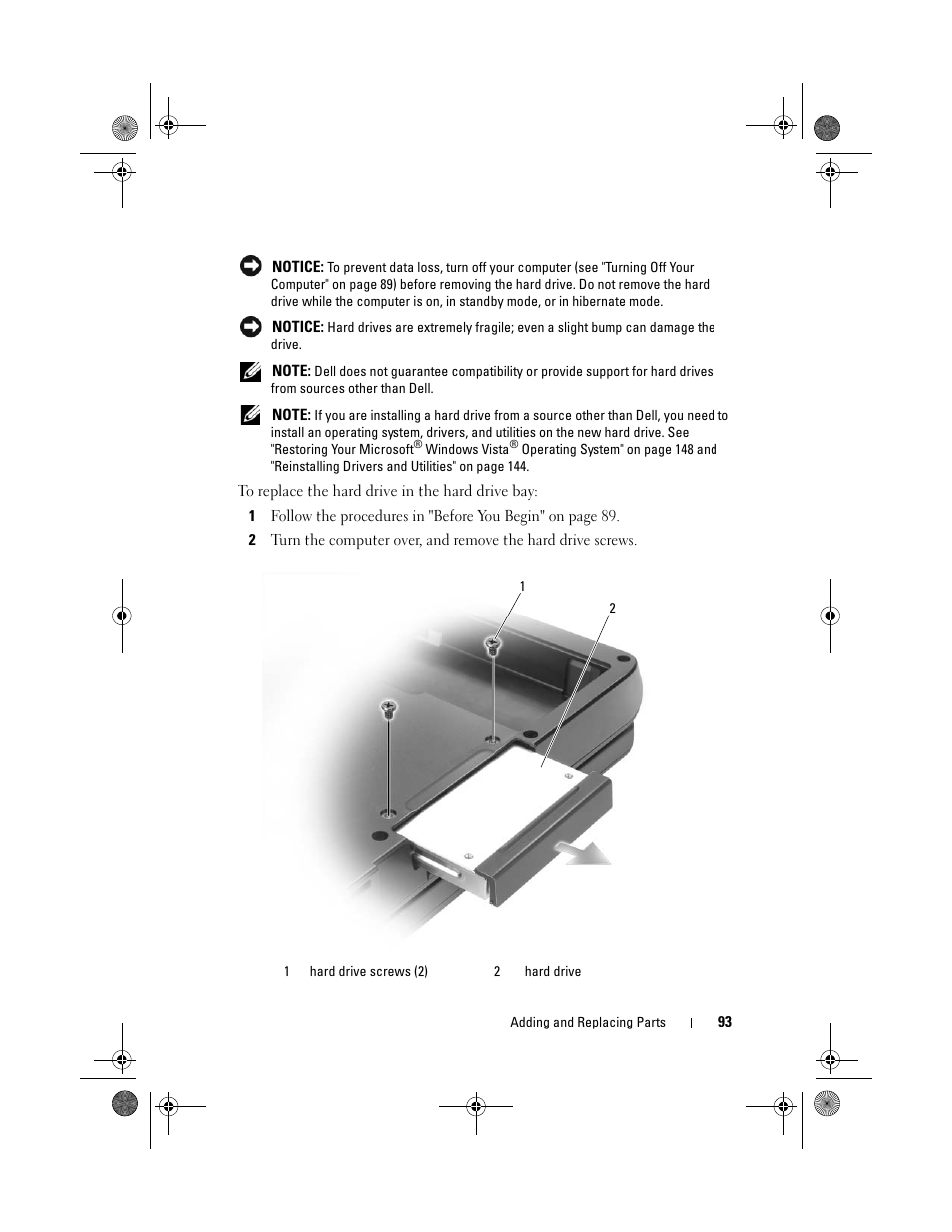 Dell Vostro 1000 (Mid 2007) User Manual | Page 93 / 210