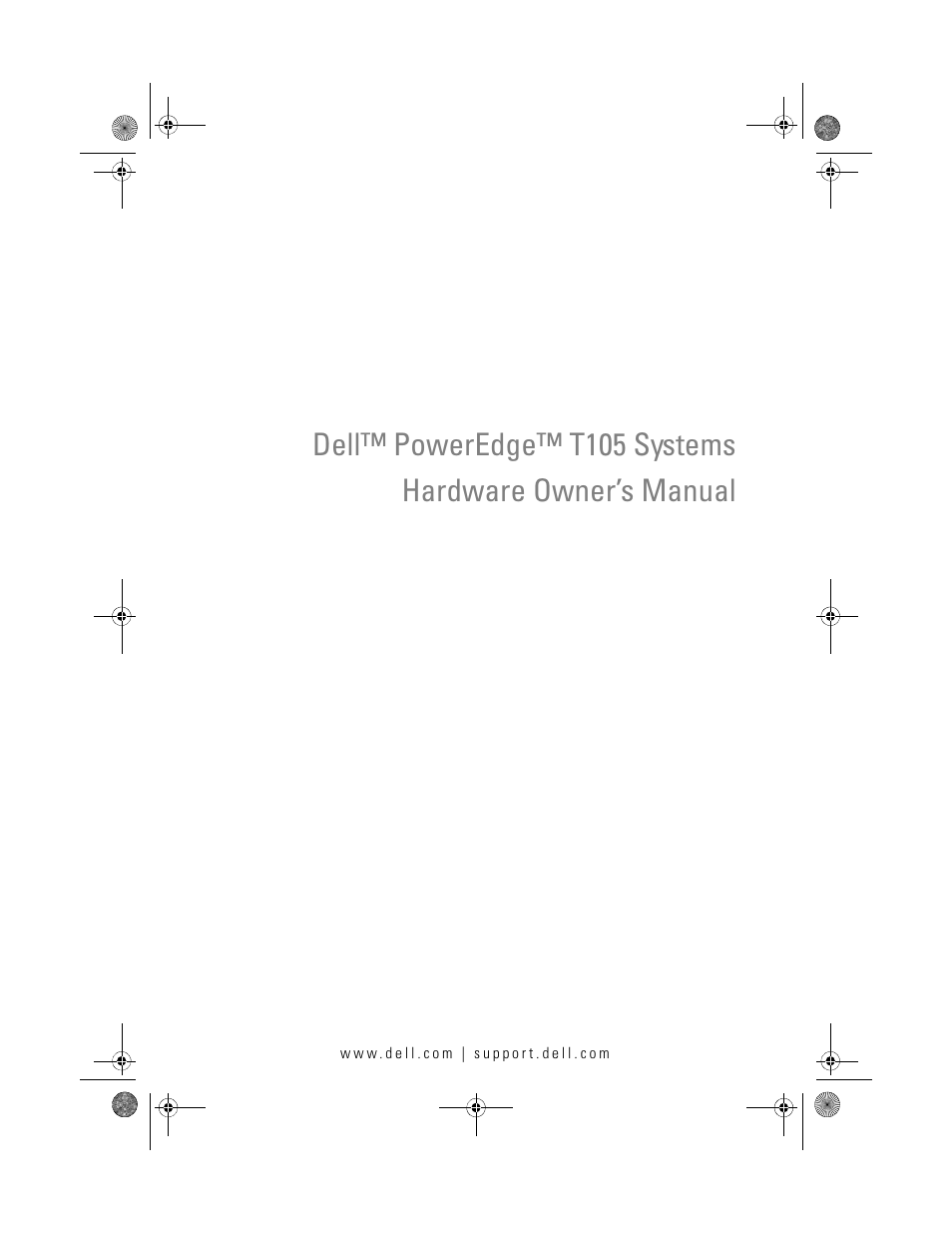 Dell PowerEdge T105 User Manual | 190 pages