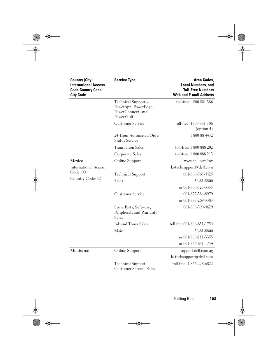 Dell PowerEdge T105 User Manual | Page 163 / 190