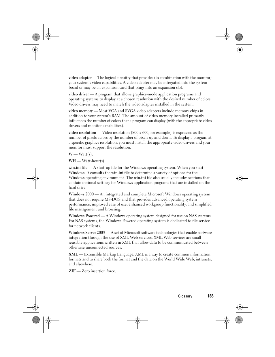 Dell PowerEdge T105 User Manual | Page 183 / 190