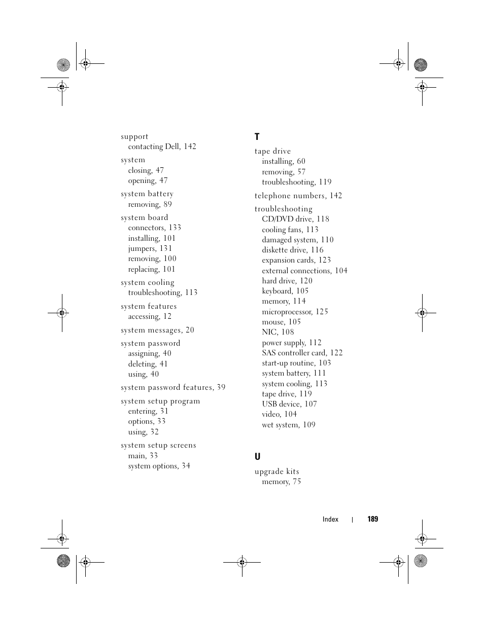 Dell PowerEdge T105 User Manual | Page 189 / 190