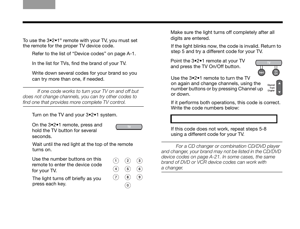Setting the remote for your tv | Bose 3.2.1 Series III User Manual | Page 35 / 108