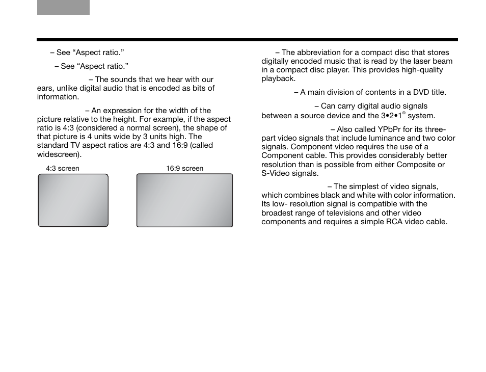 Lossary | Bose 3.2.1 Series III User Manual | Page 69 / 108