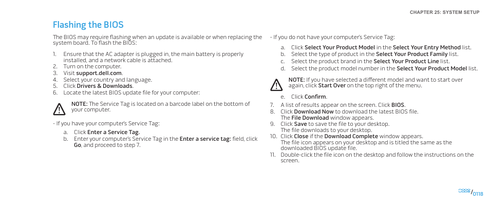 Flashing the bios | Dell Alienware M15x (Early 2011) User Manual | Page 118 / 118