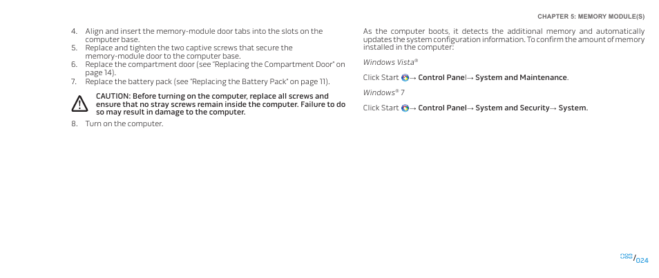 Dell Alienware M15x (Early 2011) User Manual | Page 24 / 118