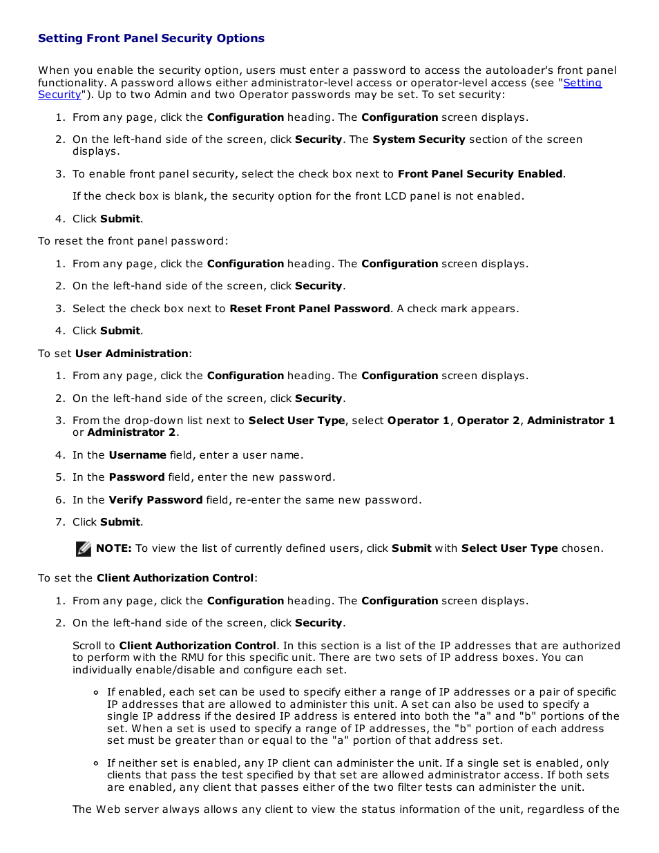 Dell PowerVault 124T User Manual | Page 24 / 73