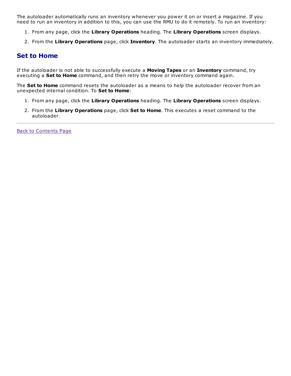 Set to home | Dell PowerVault 124T User Manual | Page 28 / 73
