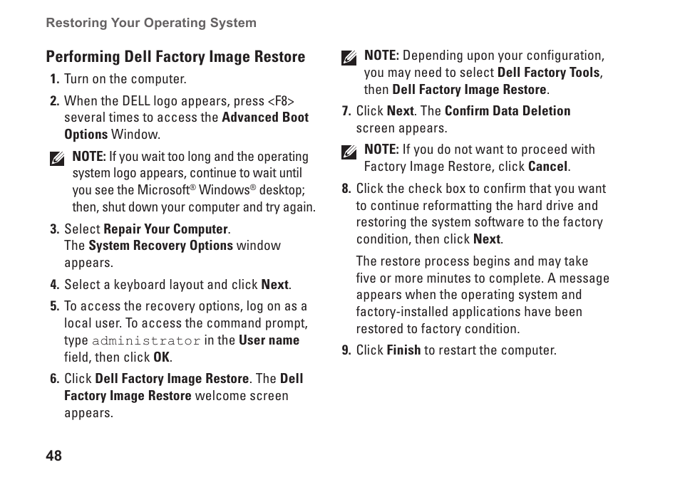 Dell Inspiron 580 (Late 2009) User Manual | Page 50 / 70