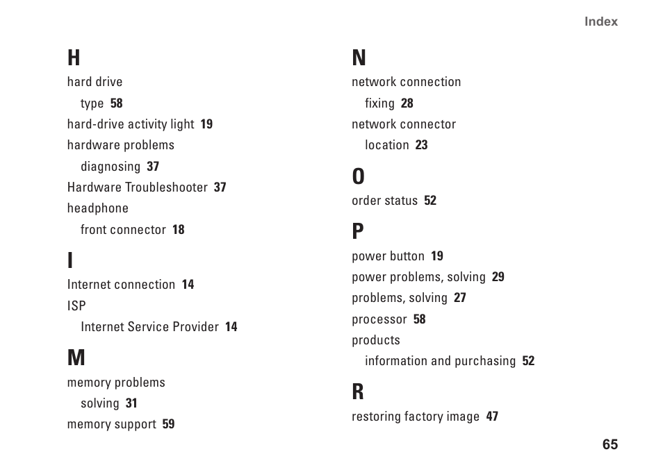 Dell Inspiron 580 (Late 2009) User Manual | Page 67 / 70
