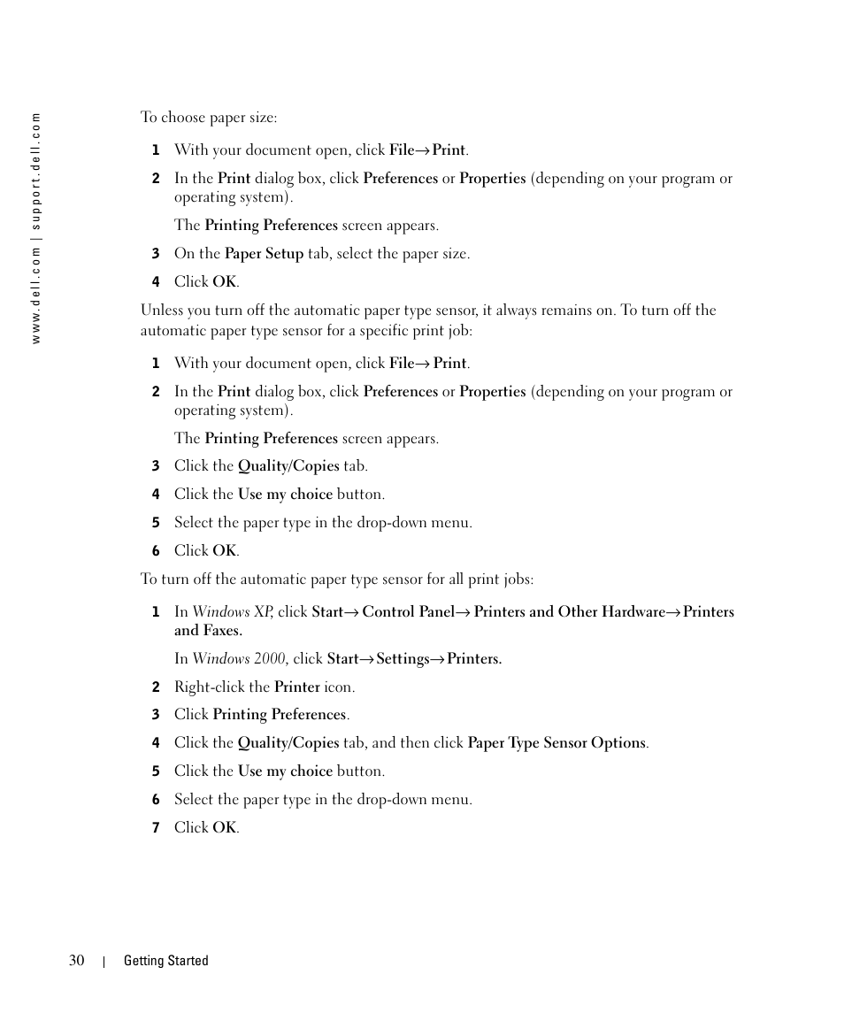 Dell 942 All In One Inkjet Printer User Manual | Page 30 / 108