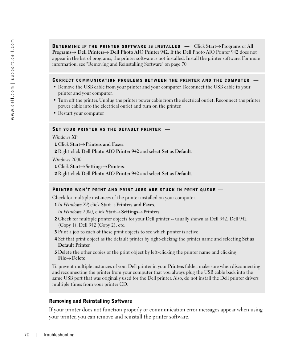 Dell 942 All In One Inkjet Printer User Manual | Page 70 / 108