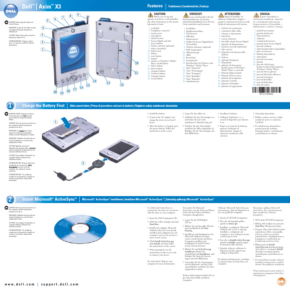 Dell AXIM X3 User Manual | 2 pages