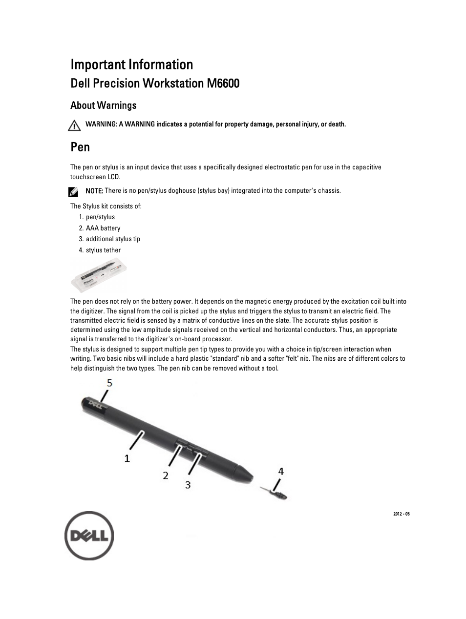 Dell Precision M6600 (Mid 2011) User Manual | 6 pages