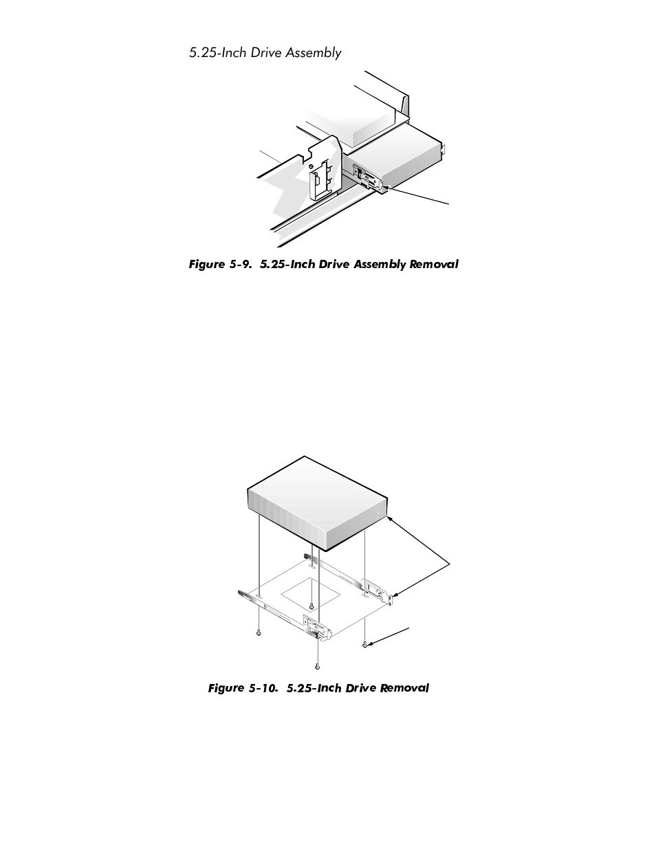Inch drive assembly -11, Figure 5-9, Inch drive assembly removal -11 | Figure 5-10, Inch drive removal -11, Qfk'ulyh$vvhpeo | Dell OptiPlex NX1 User Manual | Page 103 / 170
