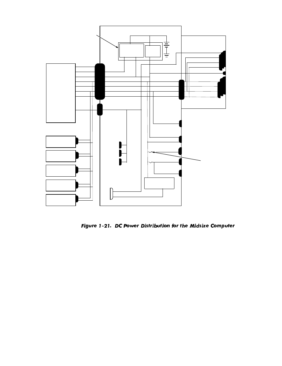 Figure 1-21, Dc power distribution for the midsize computer -29 | Dell OptiPlex NX1 User Manual | Page 41 / 170