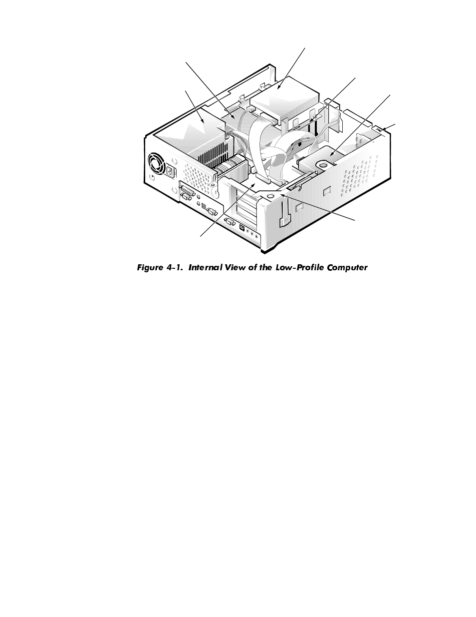 Figure 4-1, Internal view of the low-profile computer -3 | Dell OptiPlex NX1 User Manual | Page 73 / 170