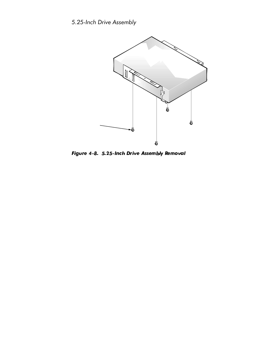 Inch drive assembly -10, Figure 4-8, Inch drive assembly removal -10 | Qfk'ulyh$vvhpeo | Dell OptiPlex NX1 User Manual | Page 80 / 170