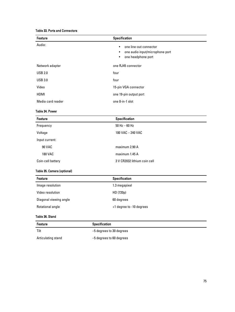 Dell OptiPlex 9010 All In One (Mid 2012) User Manual | Page 75 / 79