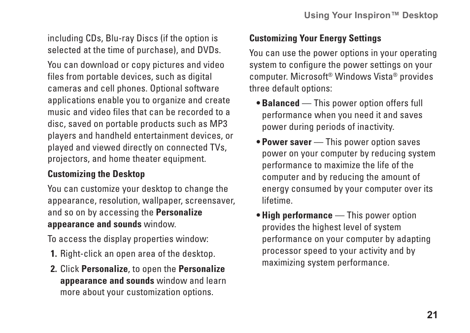 Dell Inspiron 546s (Early 2009) User Manual | Page 23 / 66