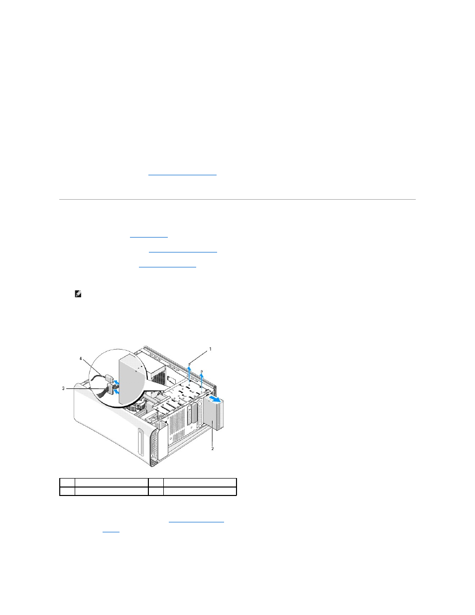 Replacing the optical drive | Dell Studio XPS 435T / 9000 (Early 2009) User Manual | Page 14 / 41