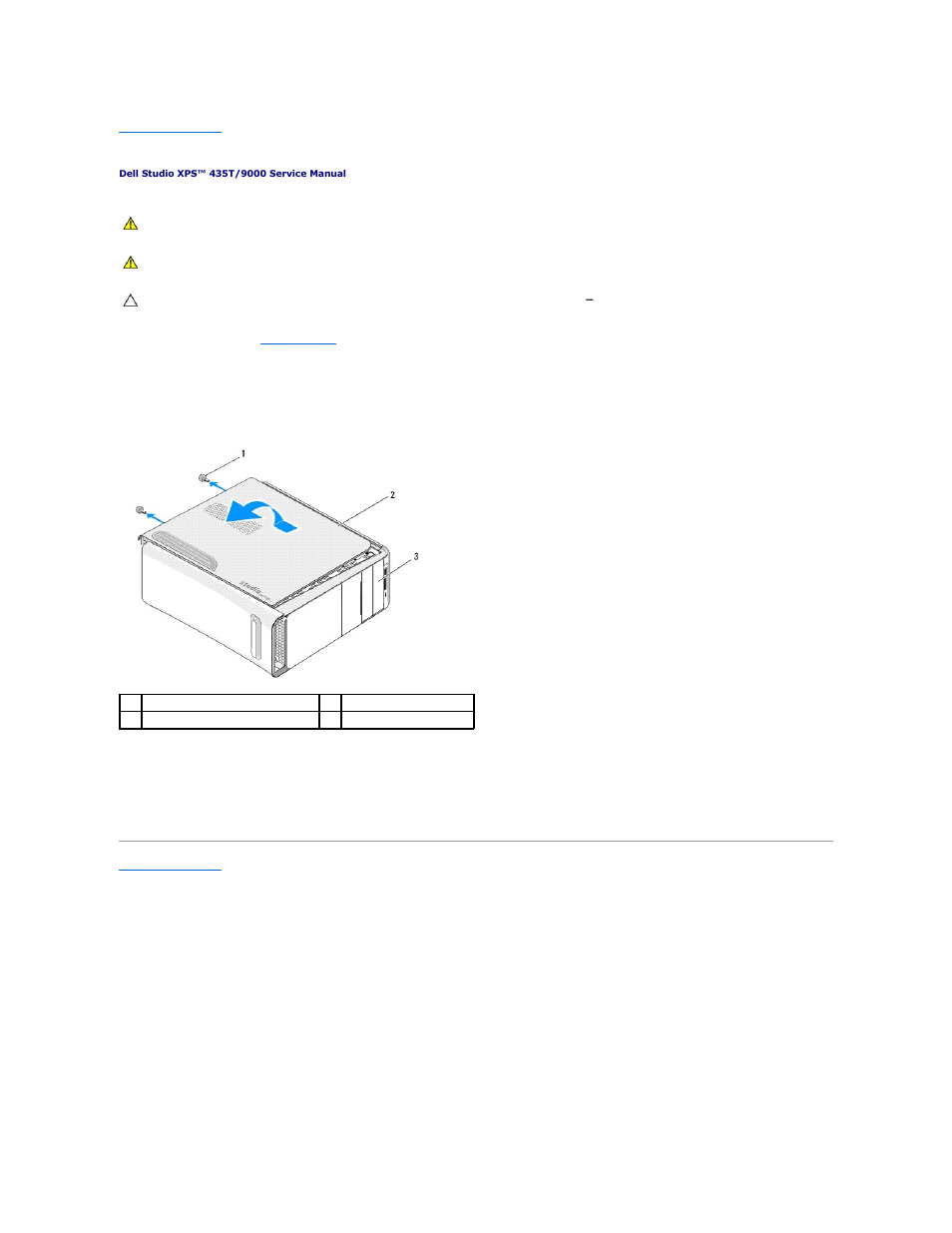 Replacing the computer cover | Dell Studio XPS 435T / 9000 (Early 2009) User Manual | Page 9 / 41
