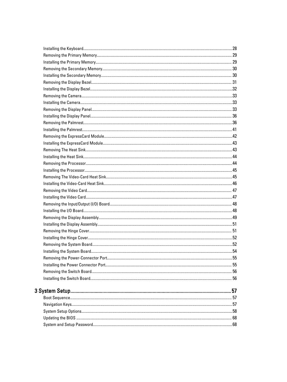 3 system setup | Dell Precision M6800 (Late 2013) User Manual | Page 4 / 83