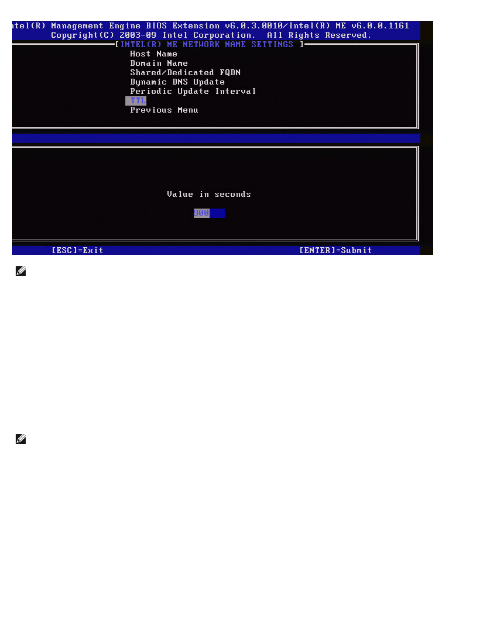 Previous menu, Tcp/ip settings, Wired lan ipv4 configuration | Dell Precision M4500 (Early 2010) User Manual | Page 18 / 101