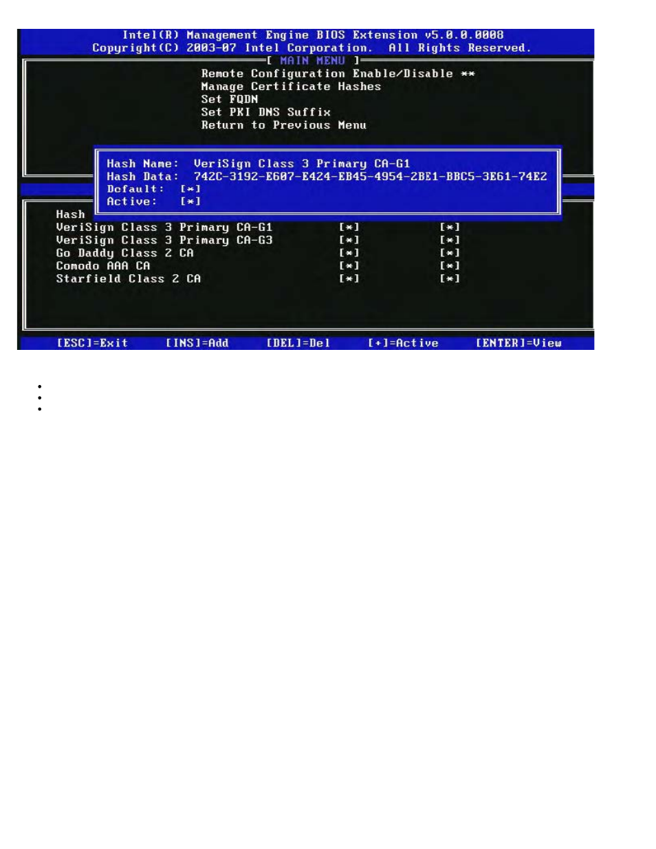 Previous menu, Fw update settings | Dell Precision M4500 (Early 2010) User Manual | Page 46 / 101