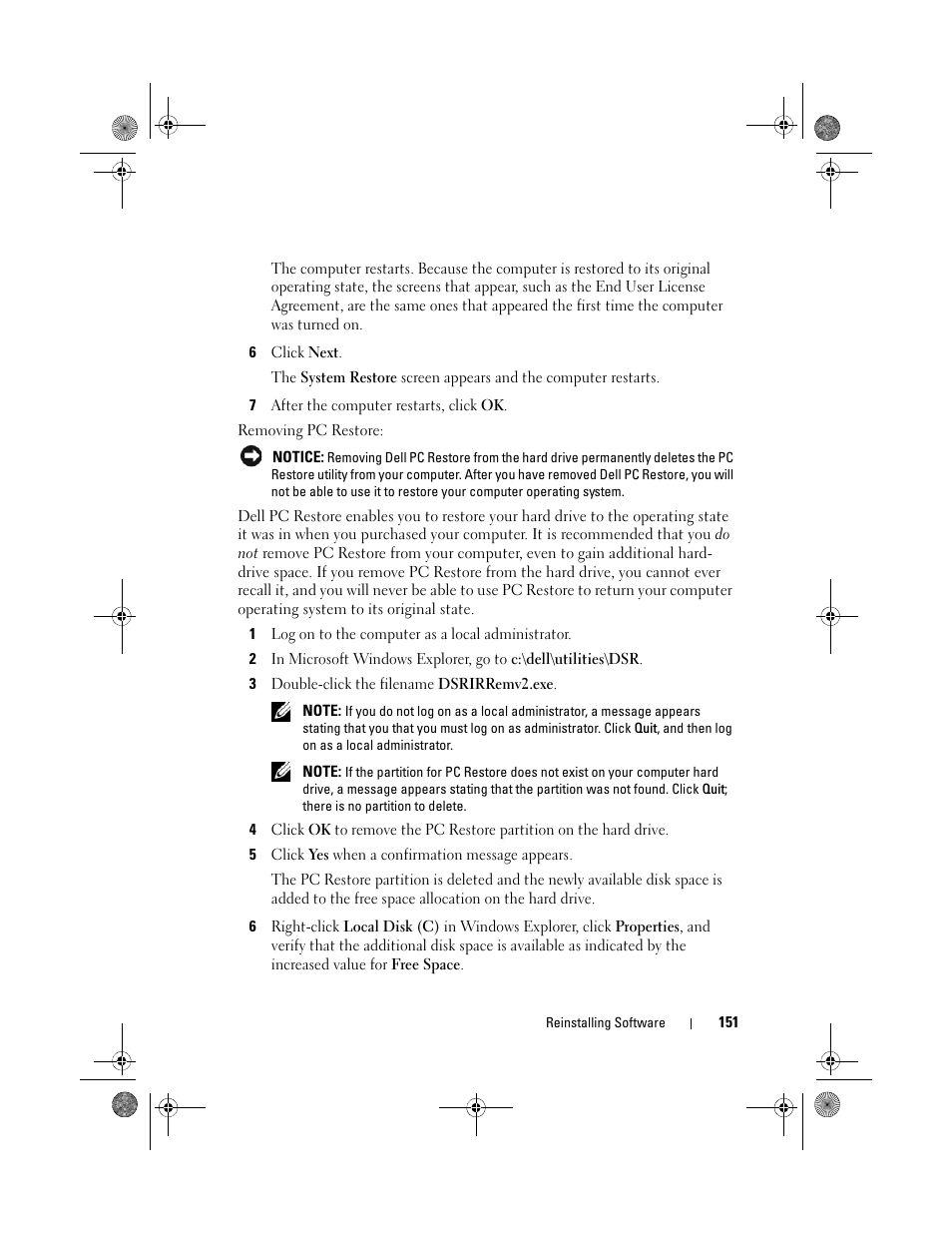 Dell Precision M6300 (Late 2007) User Manual | Page 151 / 268