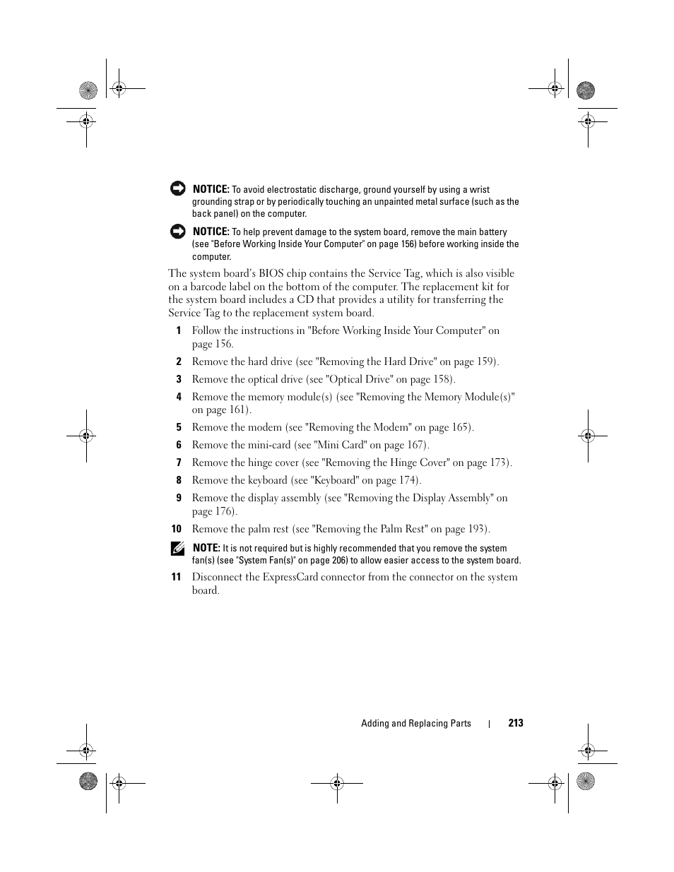 Dell Precision M6300 (Late 2007) User Manual | Page 213 / 268