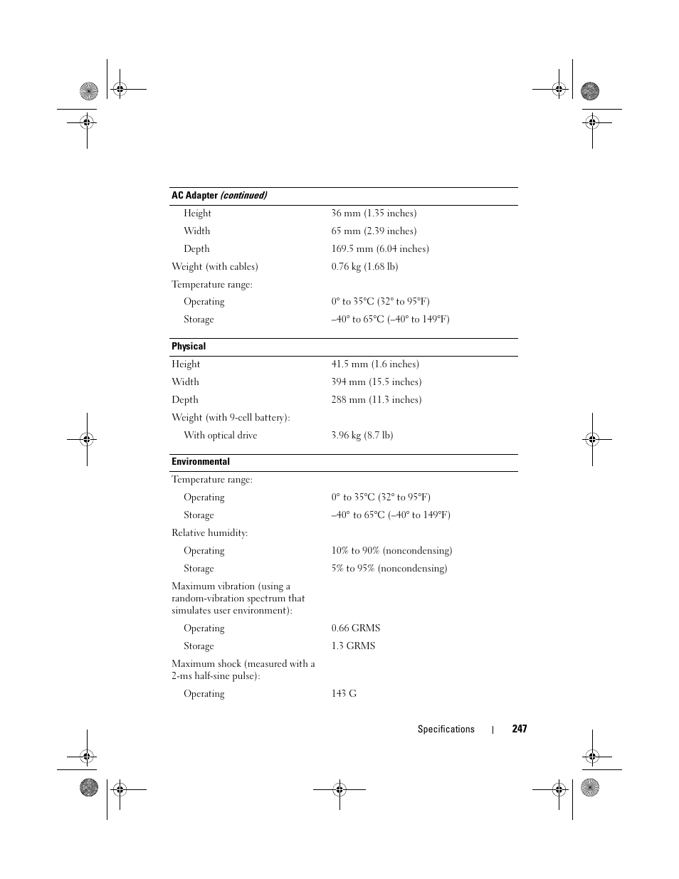 Dell Precision M6300 (Late 2007) User Manual | Page 247 / 268
