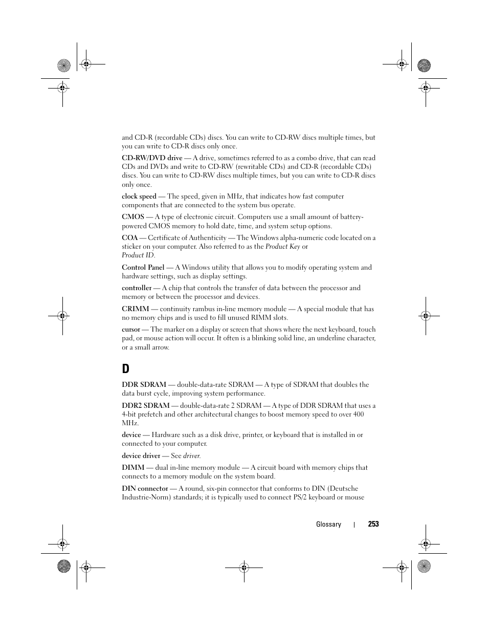 Dell Precision M6300 (Late 2007) User Manual | Page 253 / 268