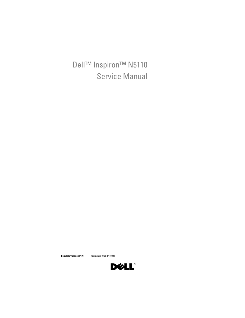 Dell Inspiron 15R (N5110, Early 2011) User Manual | 90 pages