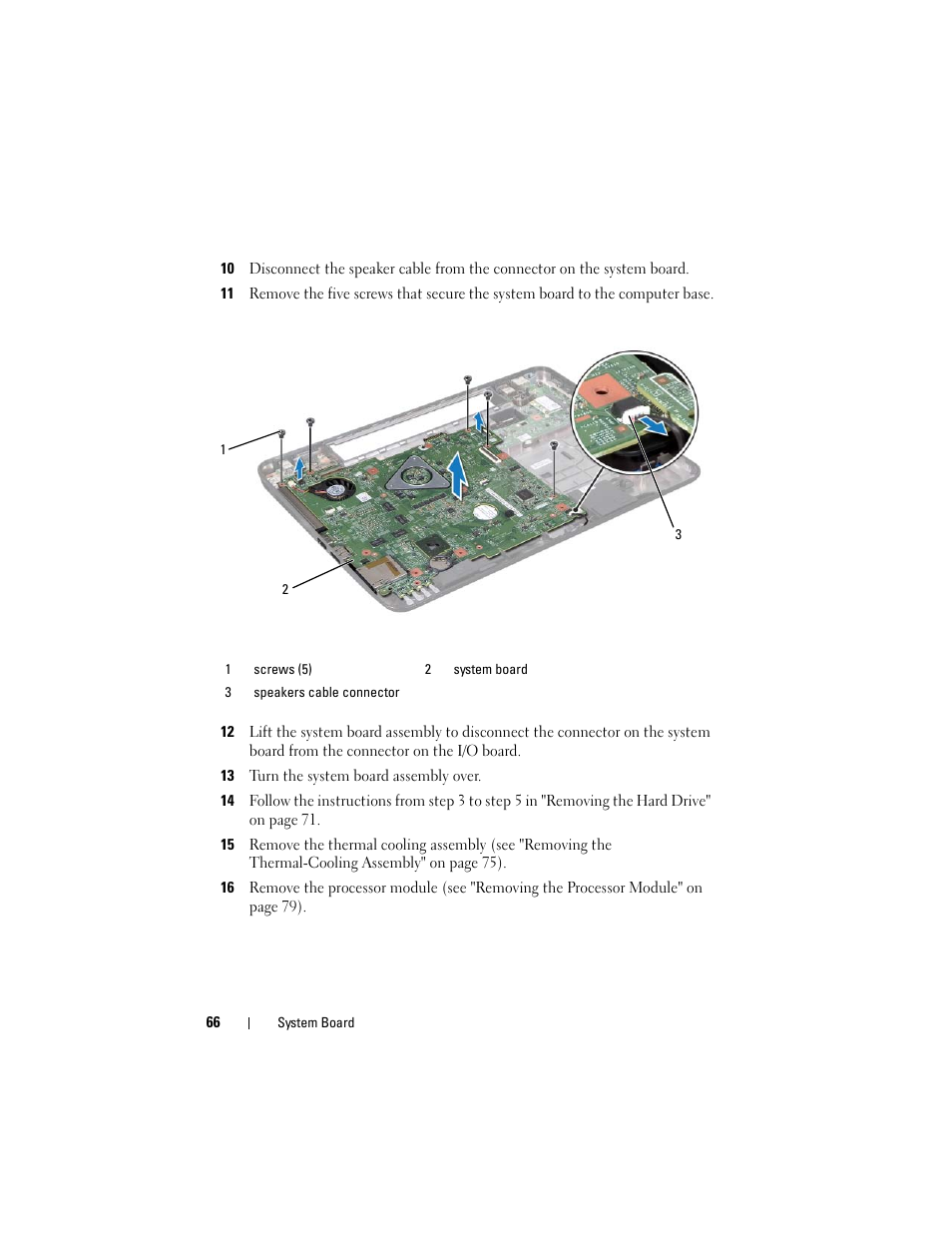 13 turn the system board assembly over | Dell Inspiron 15R (N5110, Early 2011) User Manual | Page 66 / 90