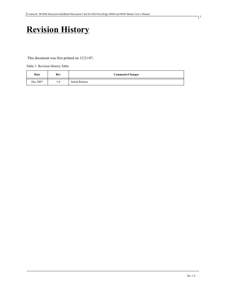 Revision history, List of tables, Revision history table | Dell PowerEdge M805 User Manual | Page 5 / 16