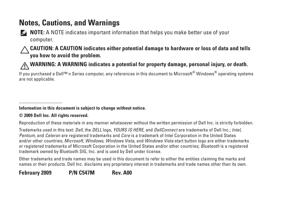 Dell Studio 1440 (Mid 2009) User Manual | Page 4 / 74