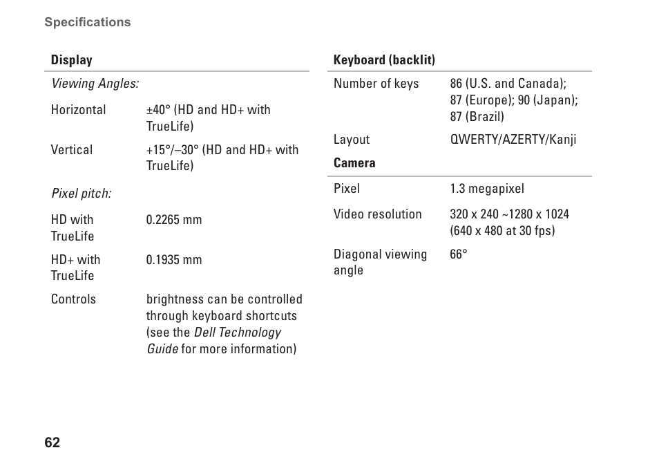 Dell Studio 1440 (Mid 2009) User Manual | Page 64 / 74