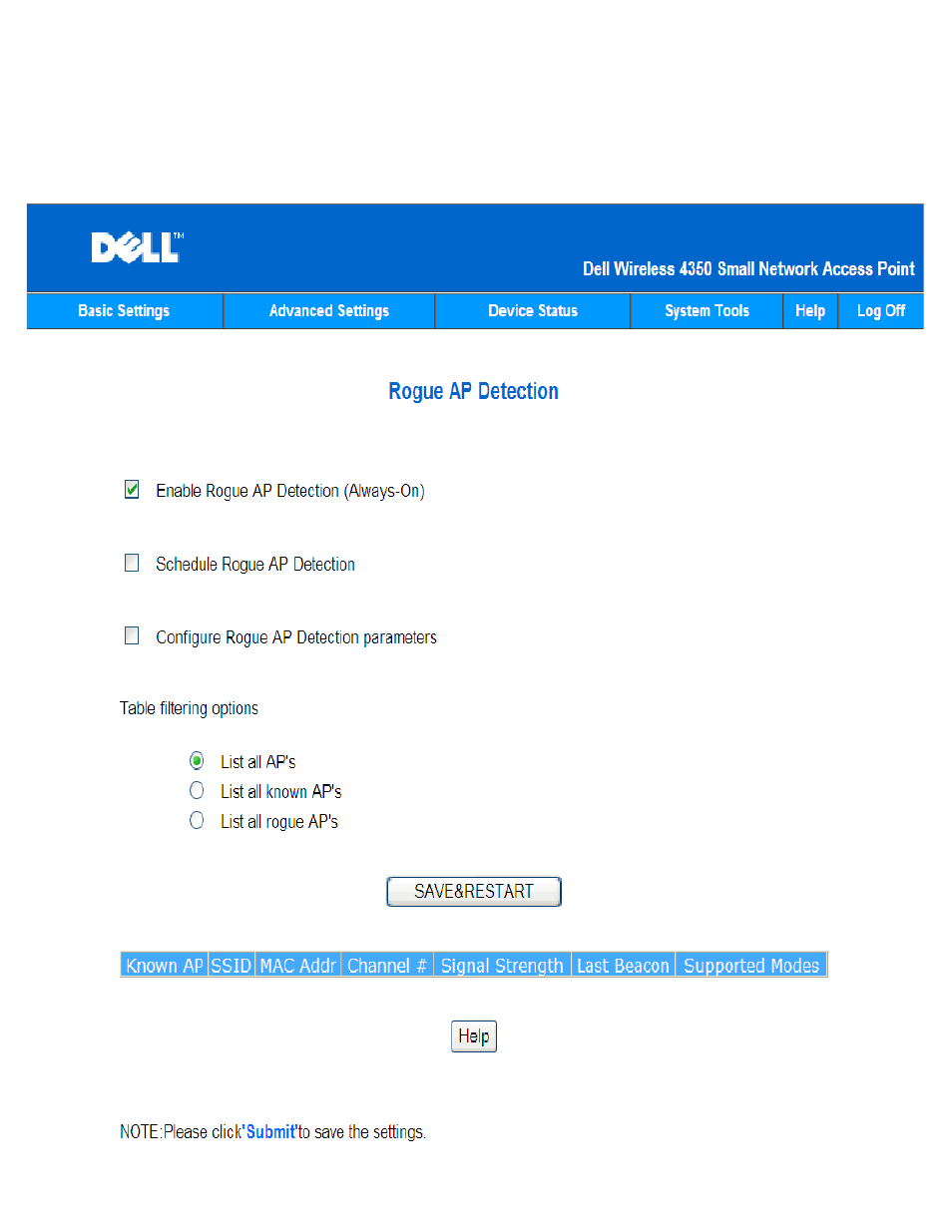 Rogue ap detection | Dell 4350 Network Access Point User Manual | Page 181 / 252