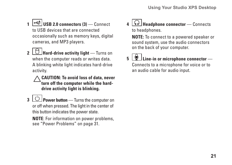 Dell Studio XPS 9100 (Mid 2010) User Manual | Page 23 / 74