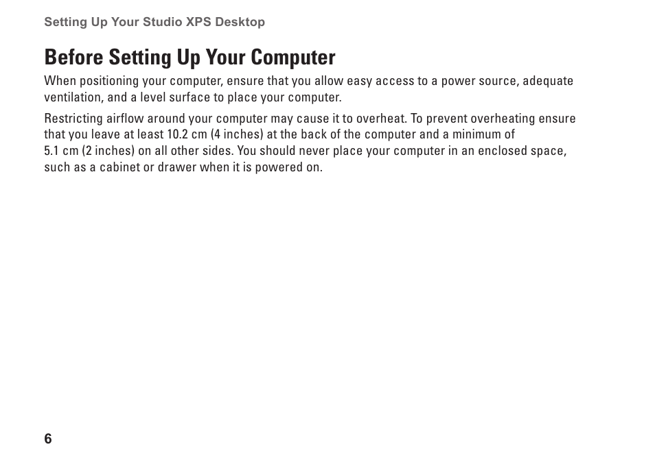 Before setting up your computer | Dell Studio XPS 9100 (Mid 2010) User Manual | Page 8 / 74