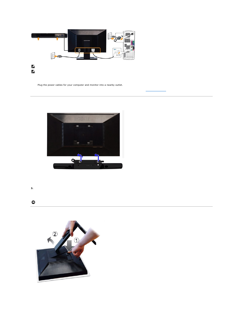 Attaching the soundbar (optional), Removing the monitor stand | Dell IN2020 Monitor User Manual | Page 27 / 32