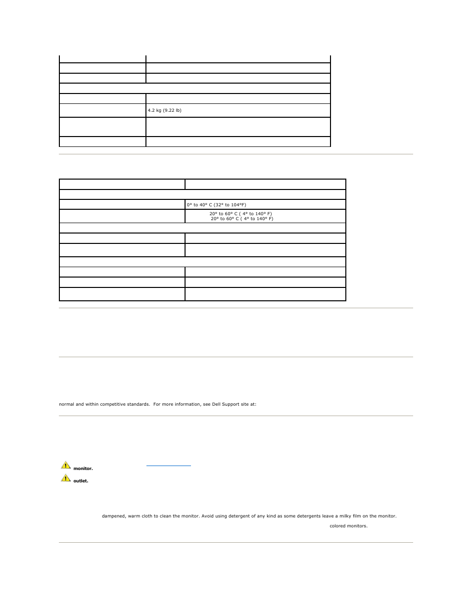 Plug and play capability, Lcd monitor quality & pixel policy, Maintenance guidelines | Environmental, Caring for your monitor | Dell IN2020 Monitor User Manual | Page 9 / 32
