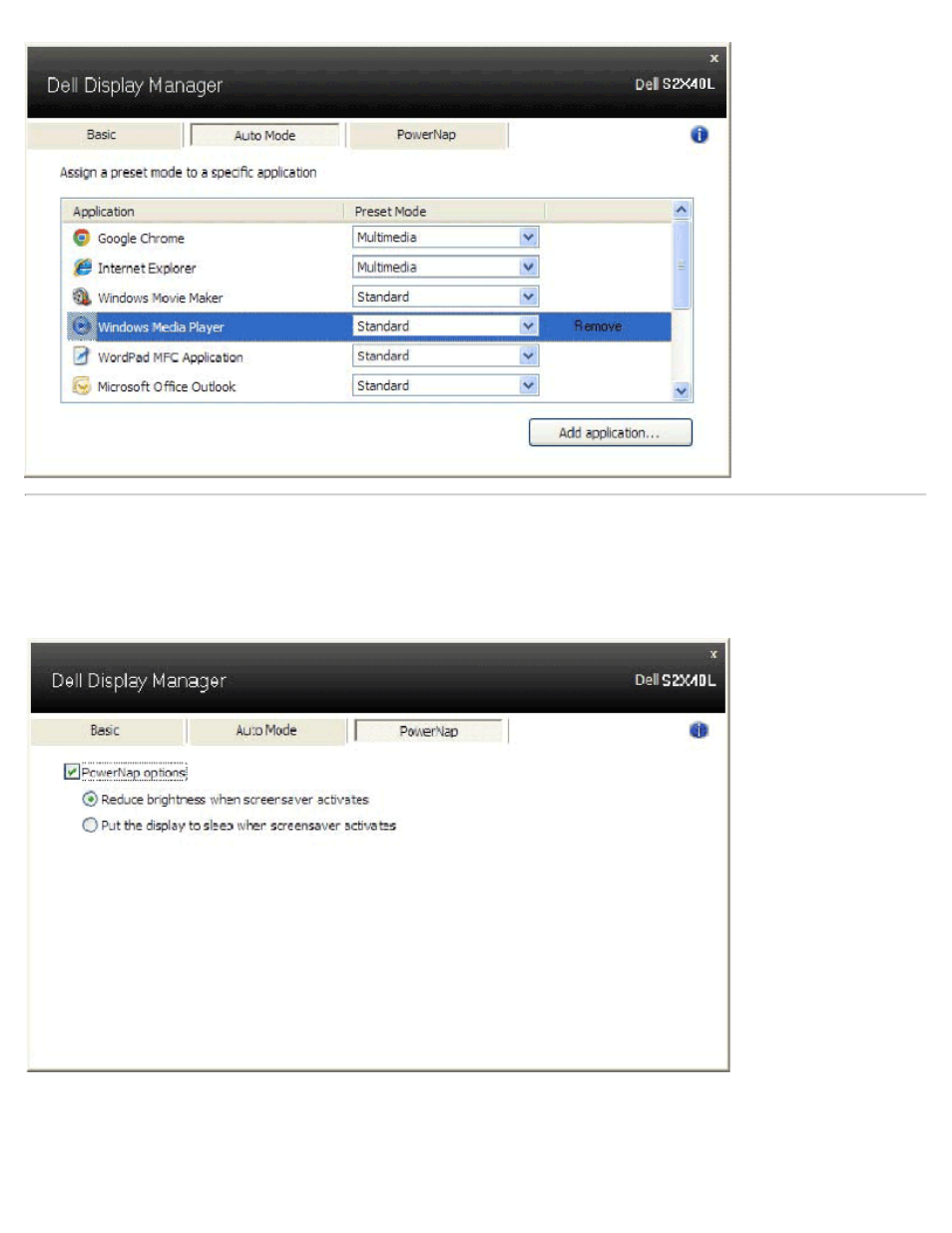Applying energy conservation features | Dell S2240L Monitor User Manual | Page 3 / 3