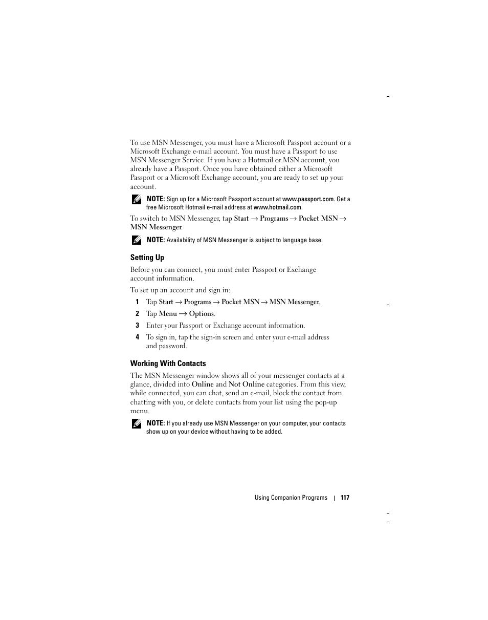 Dell Axim X51 User Manual | Page 117 / 142